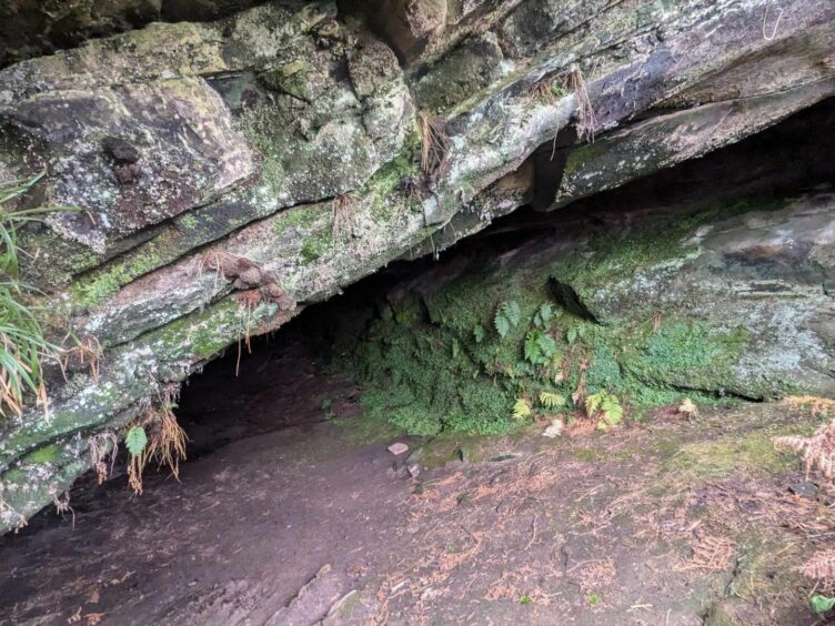 The entrance to Kinkell Cave