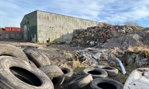 Waste at the Lathalmond site.