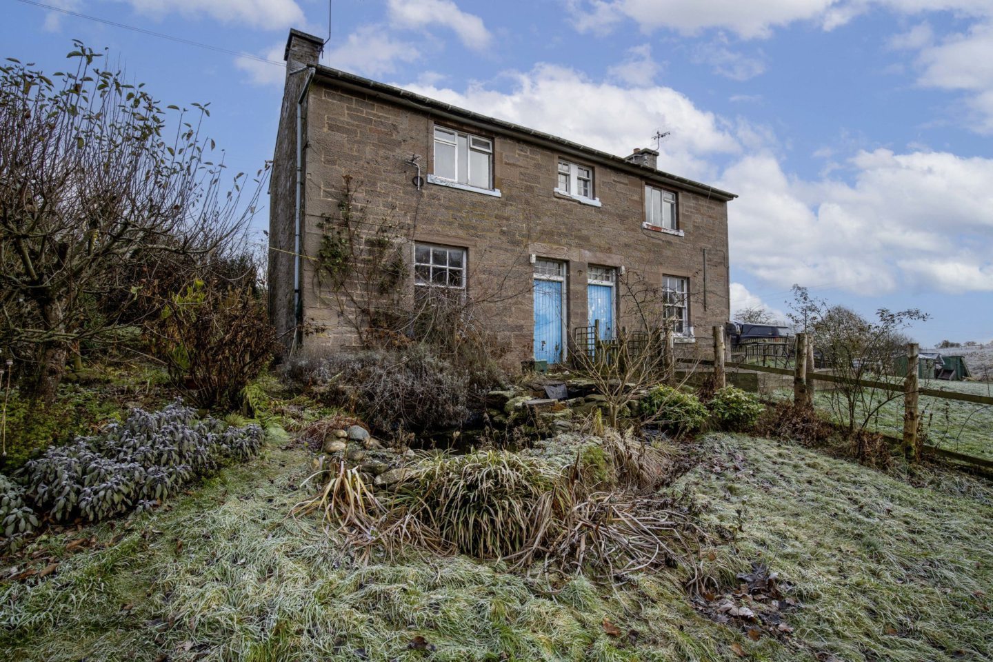 Back view of the Luncarty cottage.