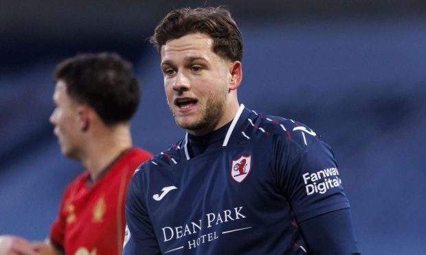 Jamie Gullan in action for Raith Rovers against Falkirk.