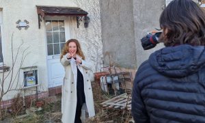 Martell Maxwell outside the Dundee home on Homes Under the Hammer