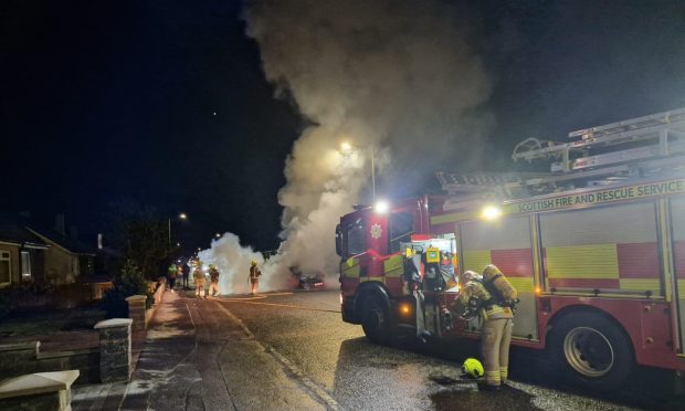 The scene was described as being 'like a bonfire'. Image: Andrew Robson/DC Thomson