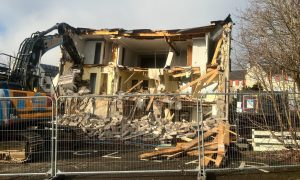 Demolition work at the old Star Hotel in Crieff.