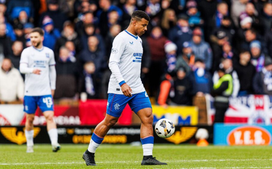 Rangers' Hamza Igamane at Tannadice 