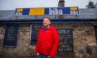 Blain Ross standing outside Cafe Biba in Pitlochry.