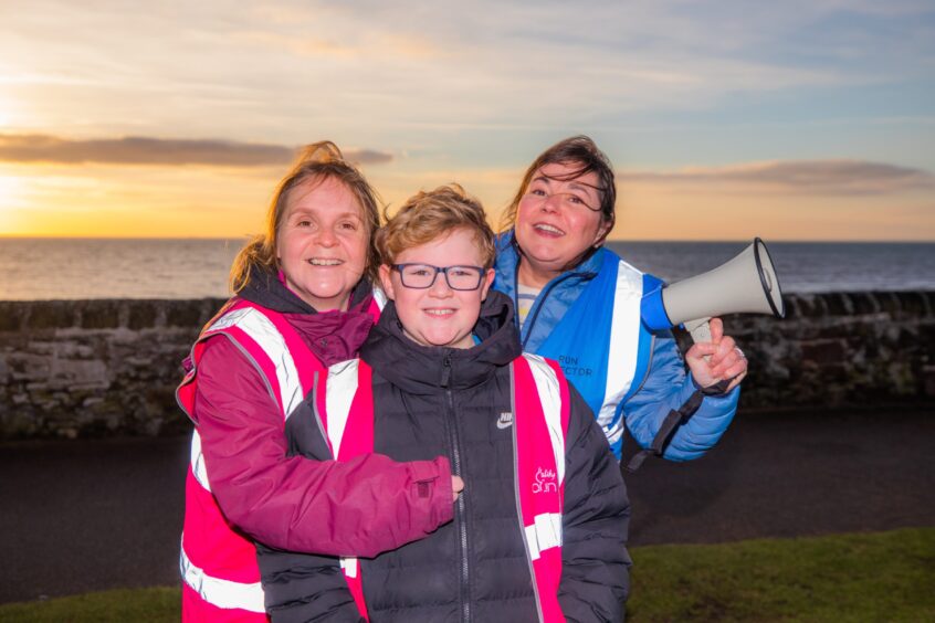 Volunteers at Arbroath West Links parkrun.