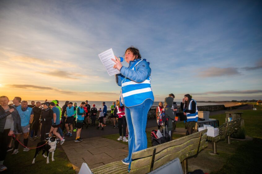 Parkrun at Arbroath West Links.