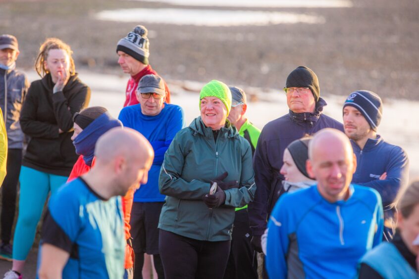 Parkrunners at West Links in Arbroath.