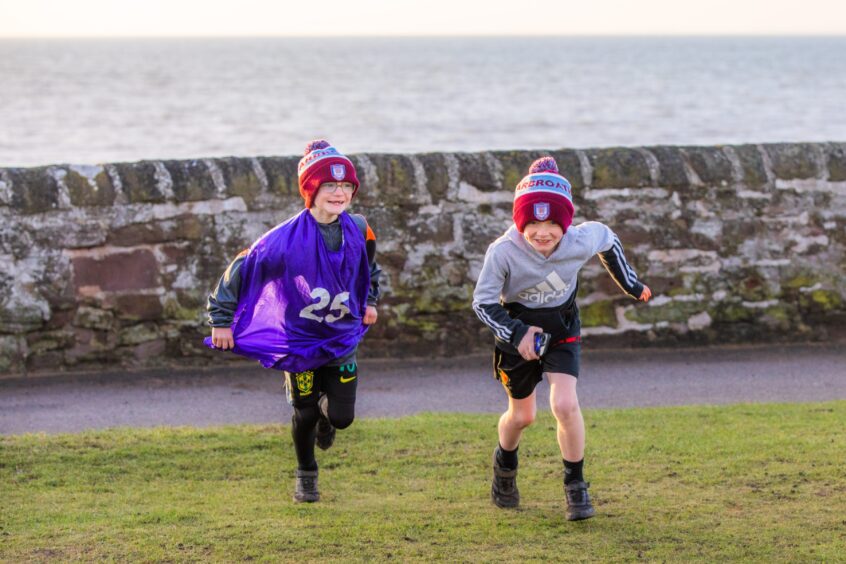 Young participants at Arbroath parkrun.