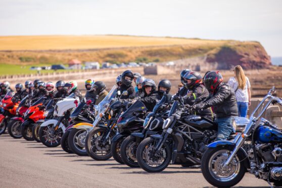 Motorcyclists gather at Victoria Park in Arbroath for last summer's Steven Donaldson memorial ride. Image: Steve MacDougall/DC Thomson