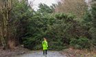 A tree blocks the road on the B8062 near Auchterarder