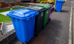 Blu bins first appeared on Angus streets in June 2024. Image: Steve Brown/DC Thomson