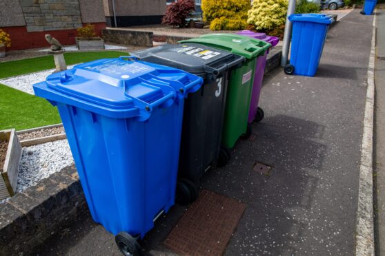 Blu bins first appeared on Angus streets in June 2024. Image: Steve Brown/DC Thomson