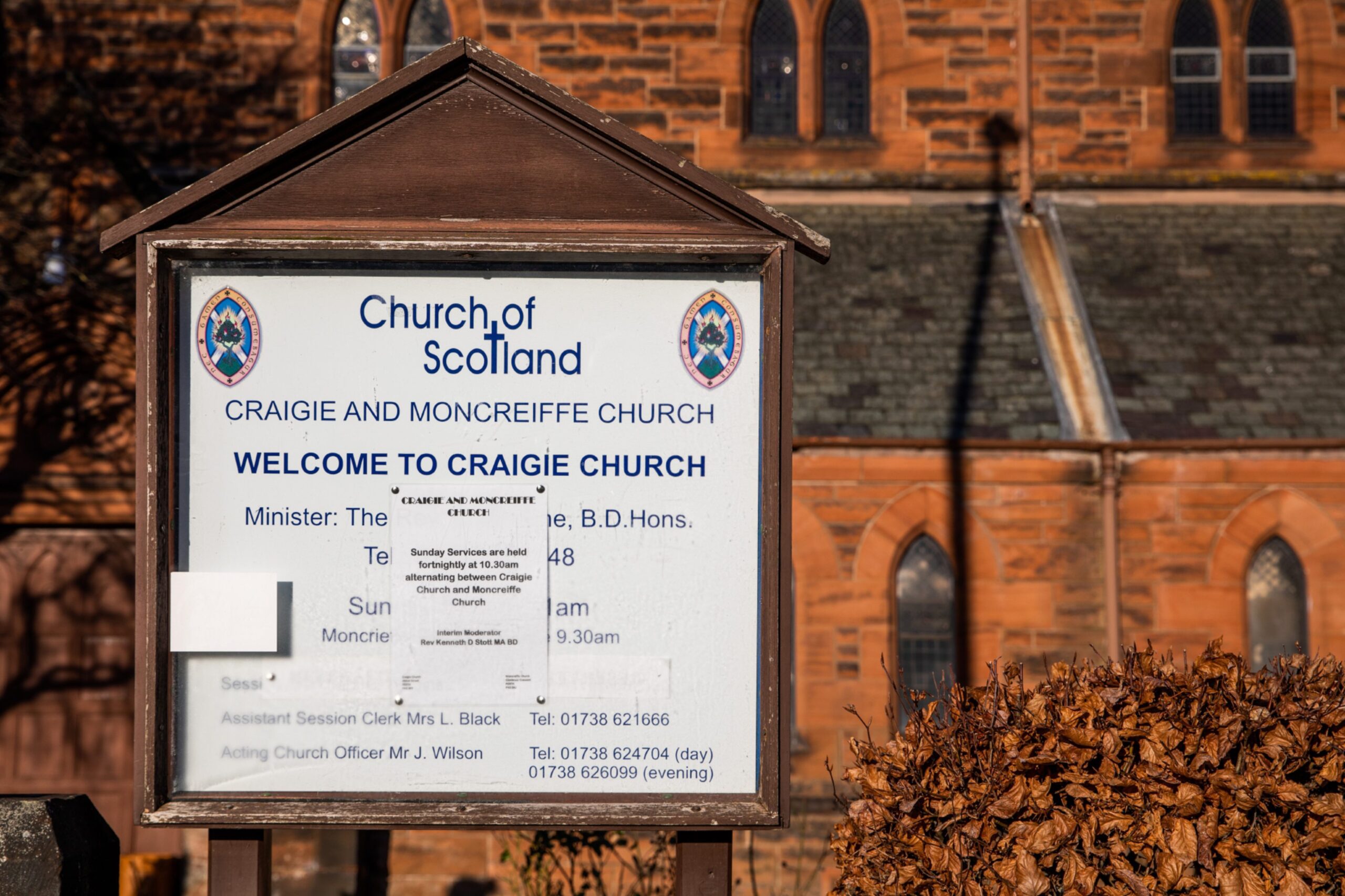 Church of Scotland sign.