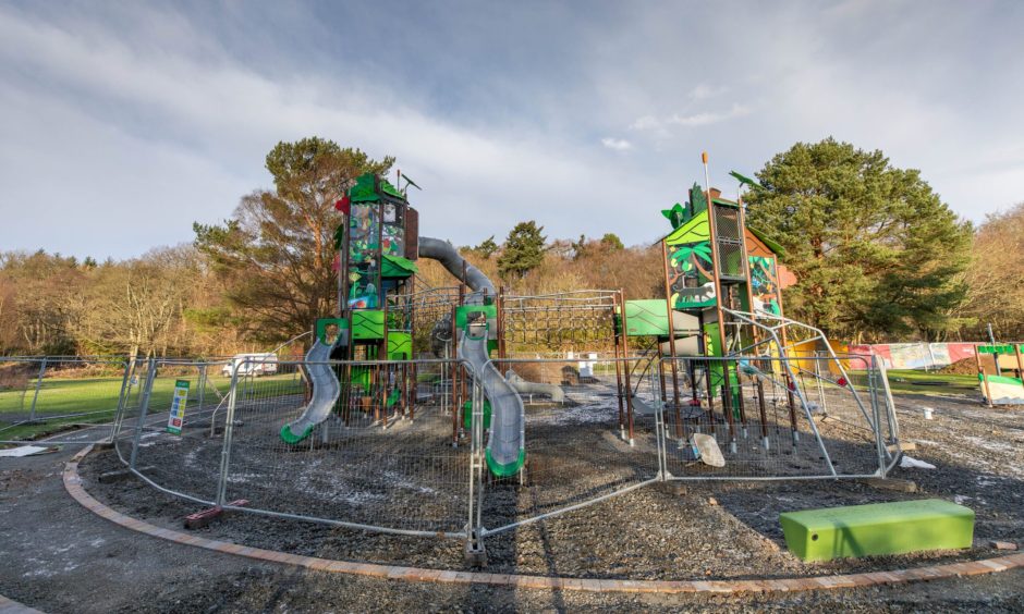 Children will love the climbing frames and sllides at Riverside Park