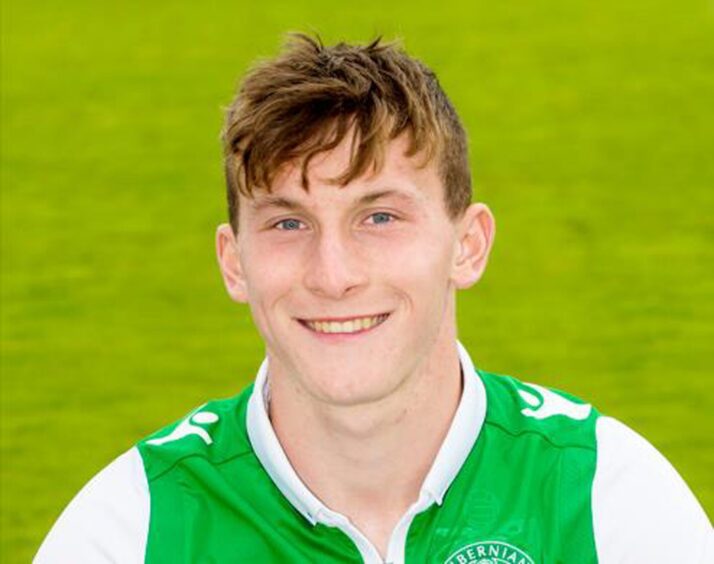 Ruari Paton as a fresh-faced youngster at Hibs