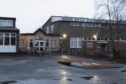 Part of Bridge of Allan Primary School’s roof has blown off. Image: Greg Boyd