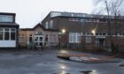 Part of Bridge of Allan Primary School’s roof has blown off. Image: Greg Boyd