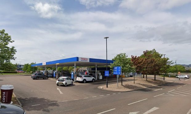 The van crashed at the Kingsway Tesco petrol station.