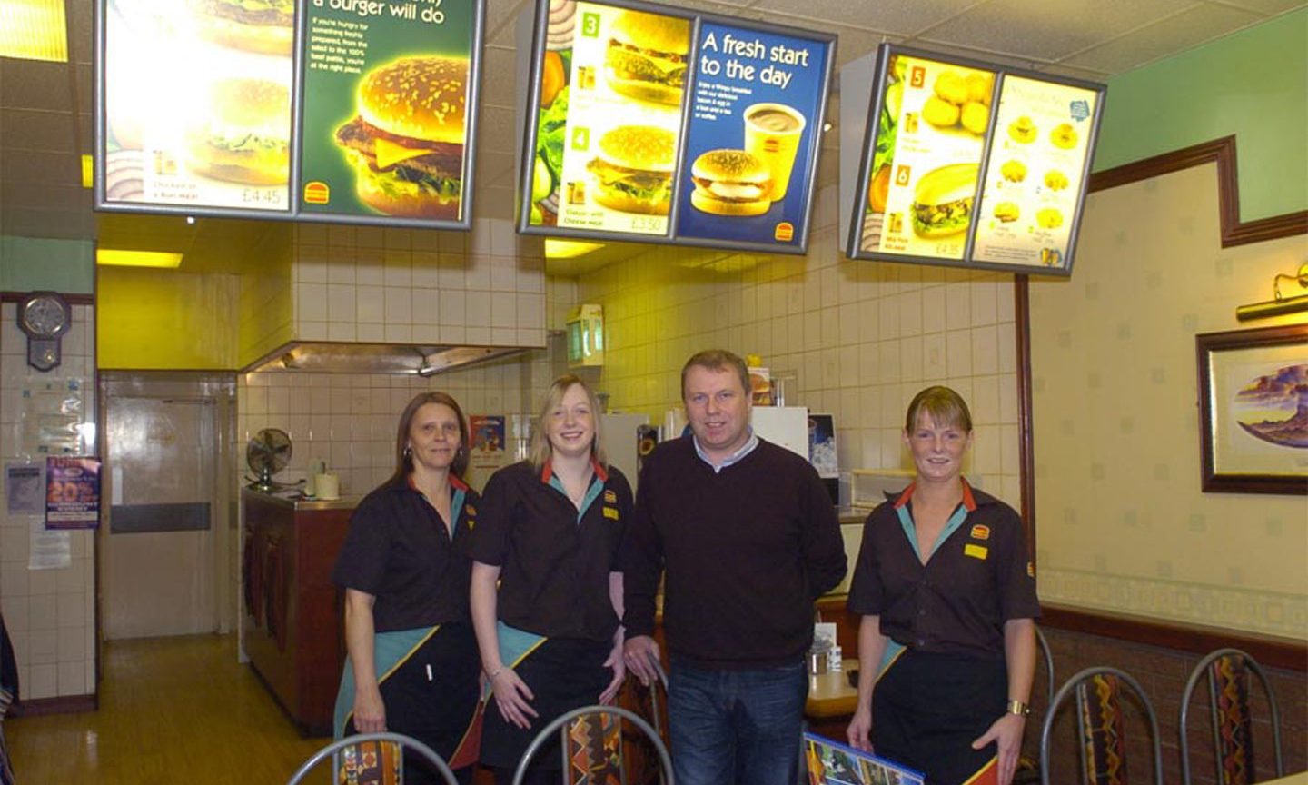 Wimpy staff in Arbroath in 2005. Image: Supplied.