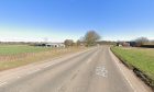 The A94 is closed near Balbeggie. Image: Google Street View