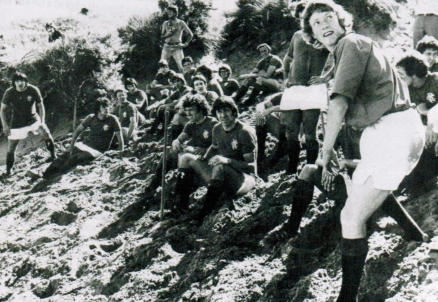 Billy MacKay and his team-mates on the tough Gullane sand dunes during pre-season training with Rangers