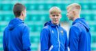 St Johnstone's Brodie Dair on the pitch before a game against Hibs.