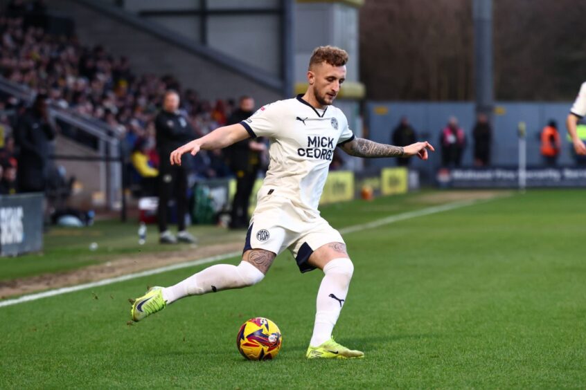 Sam Curtis playing for Peterborough United. 