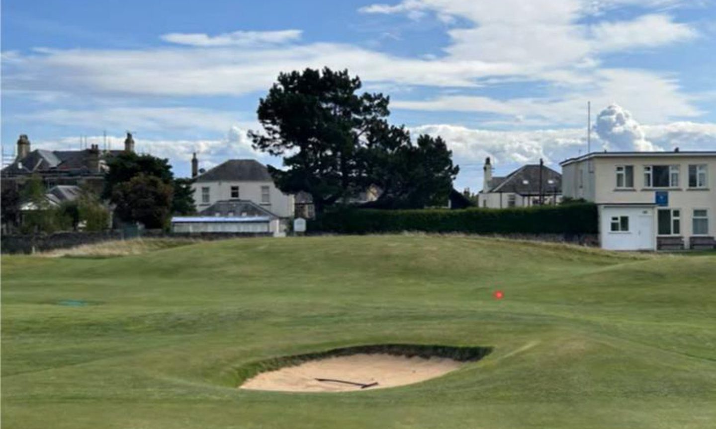 The Elie flagpole will be located behind the large tree