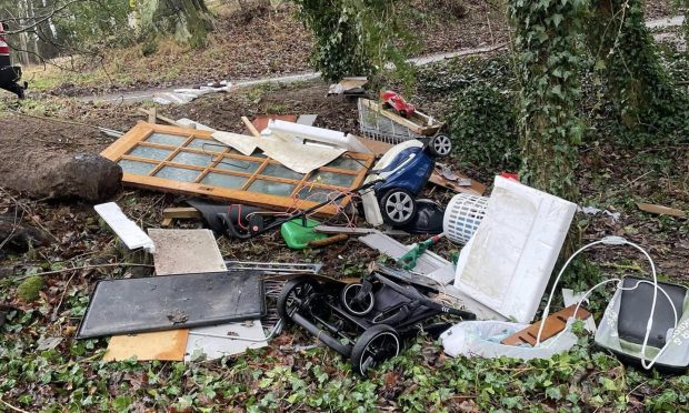 Fly-tipping at Glamis