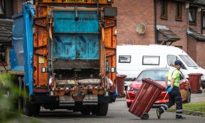 Bin collections in Dundee could be cut. Image: Mhairi Edwards/DC Thomson