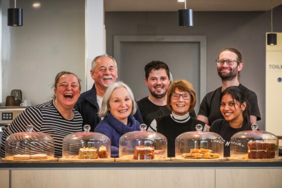 Staff and volunteers at the new Monifieth Activity Centre with manager Linda Webster (far left). Image: Mhairi Edwards/DC Thomson