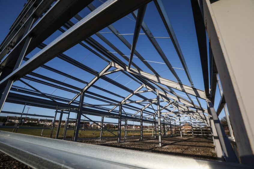 Union Park community sports hub in Montrose under construction.