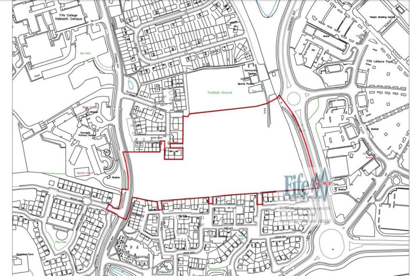 The site of the North Fod housing in Dunfermline