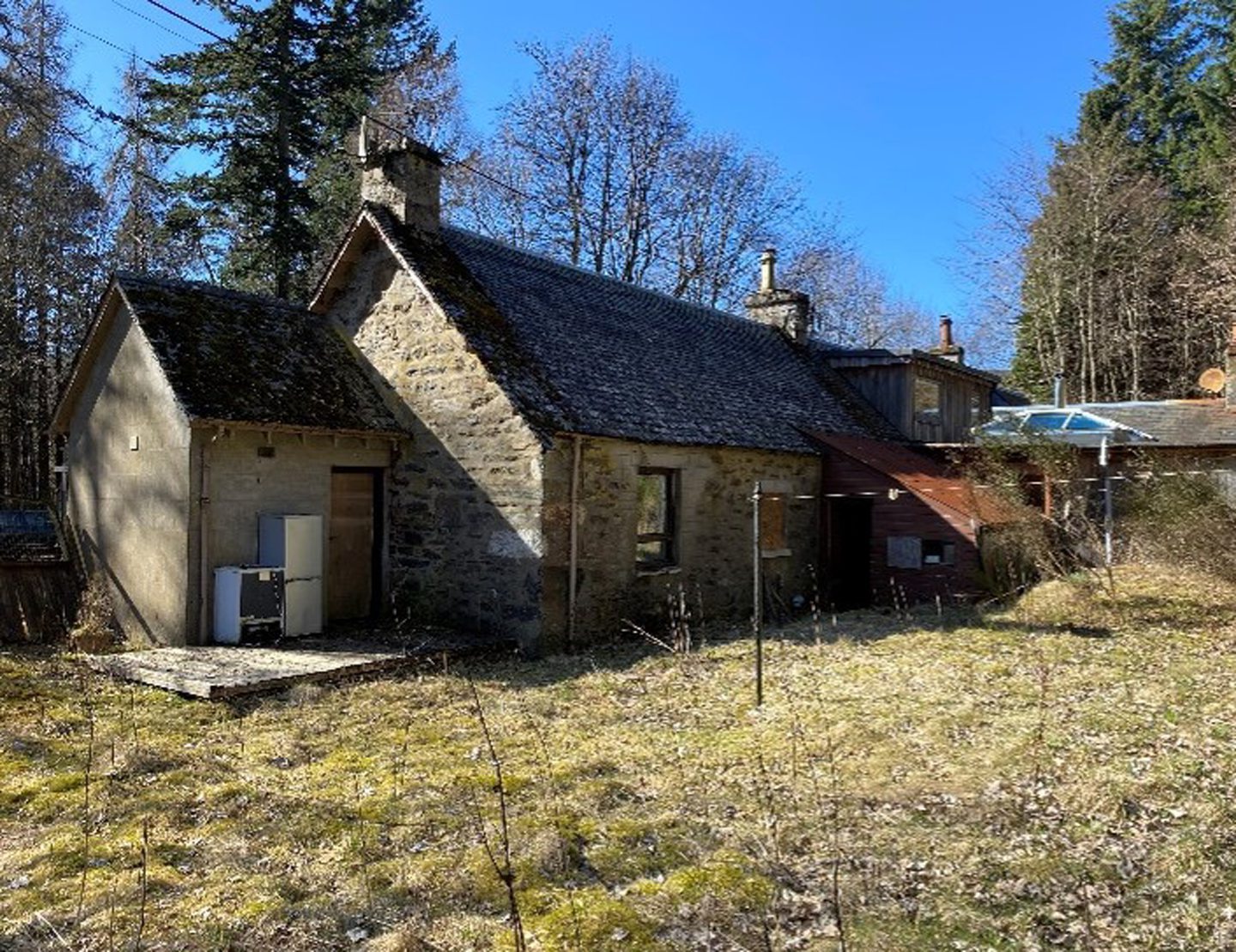 A back view of the Lineside Cottage.