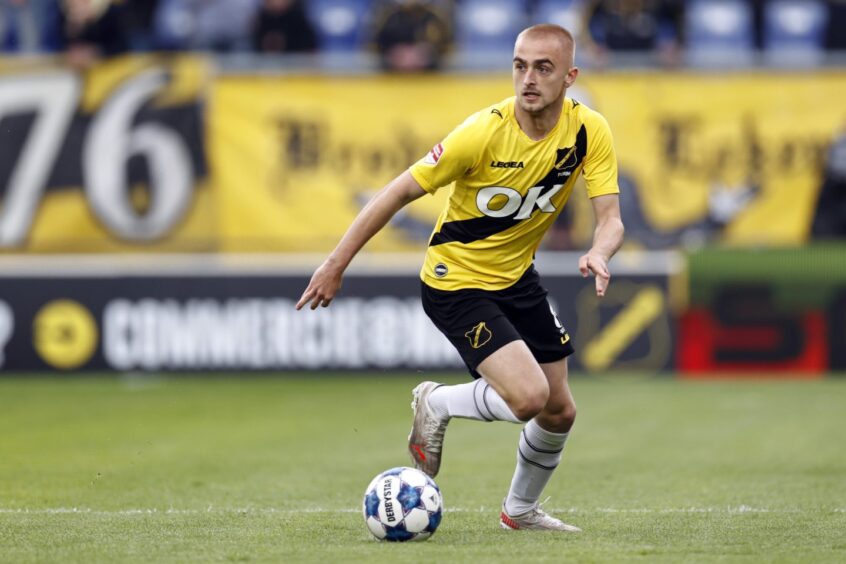 Lewis Fiorini strutting his stuff for NAC Breda.