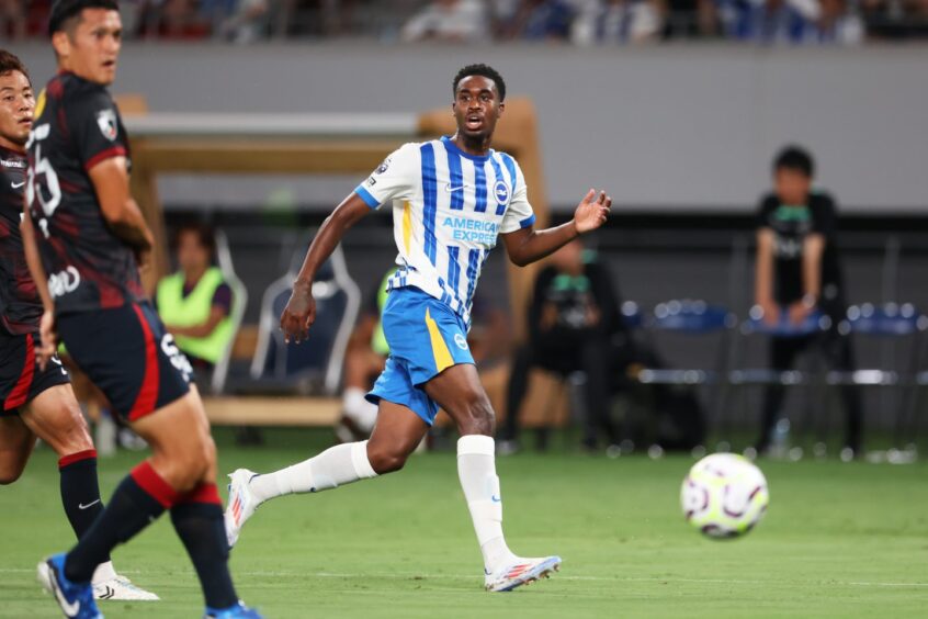 Imari Samuels near the ball while playing for Brighton