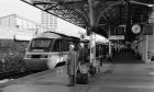 Passengers wait to board The Aberdonian at Platform 4 in 1989. Image: Derek Crowe.