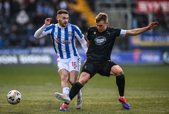 Sven Sprangler was restored to his combative midfield role against Kilmarnock. Image: Andy Buchanan/Shutterstock