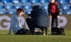 Seb Palmer-Houlden limped off in the second half. Image: David Young/Shutterstock