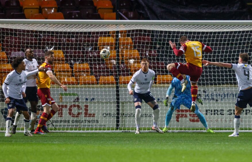 Dan Casey scores against Dundee