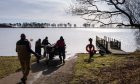 Monikie Angling Club members get the boats back in the water for the 2025 season. Image: Paul Reid