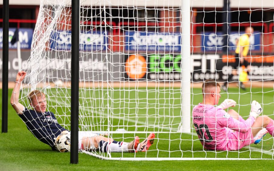 Lyall Cameron scored against Airdrie in August but he's an injury doubt for this one. Image: Ross MacDonald/SNS