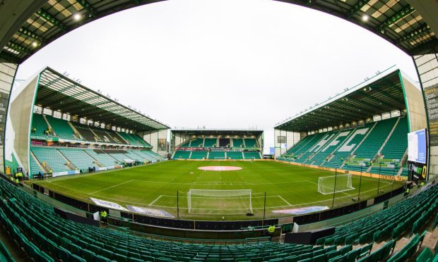 A general view of Hibs' Easter Road home.