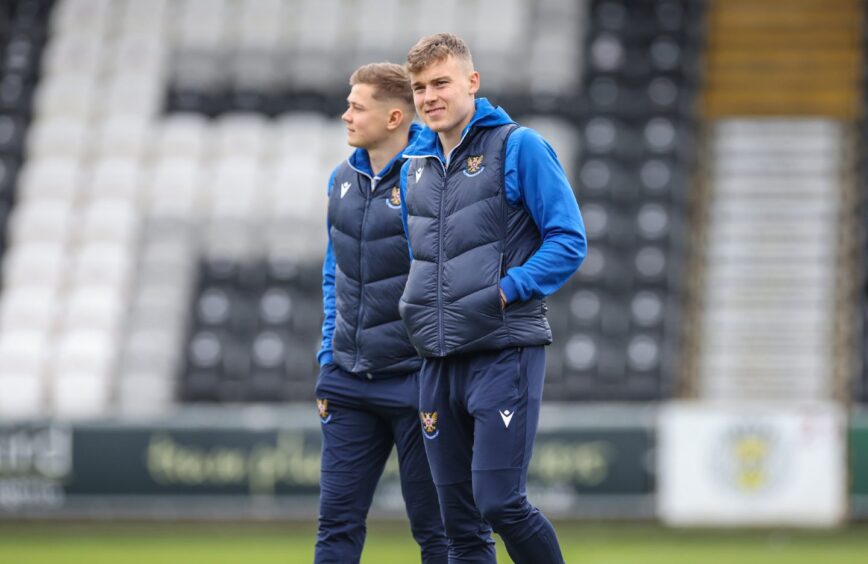 Sven Sprangler checks out the pitch before the game.