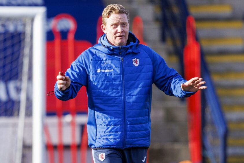 Raith Rovers boss Barry Robson on the training pitch.