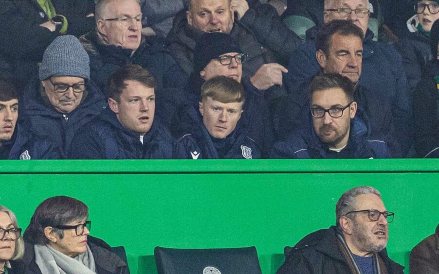 Lyall Cameron in the stands at Celtic. Image: Craig Foy/SNS