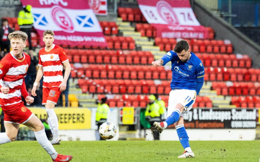 Graham Carey's shot which was diverted into the net by Adama Sidibeh.