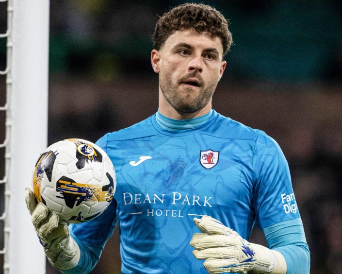 Josh Rae in action for Raith Rovers on loan from St Johnstone.