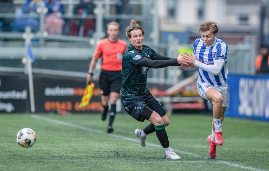 Jonathan Svedberg in action for St Johnstone against Kilmarnock.